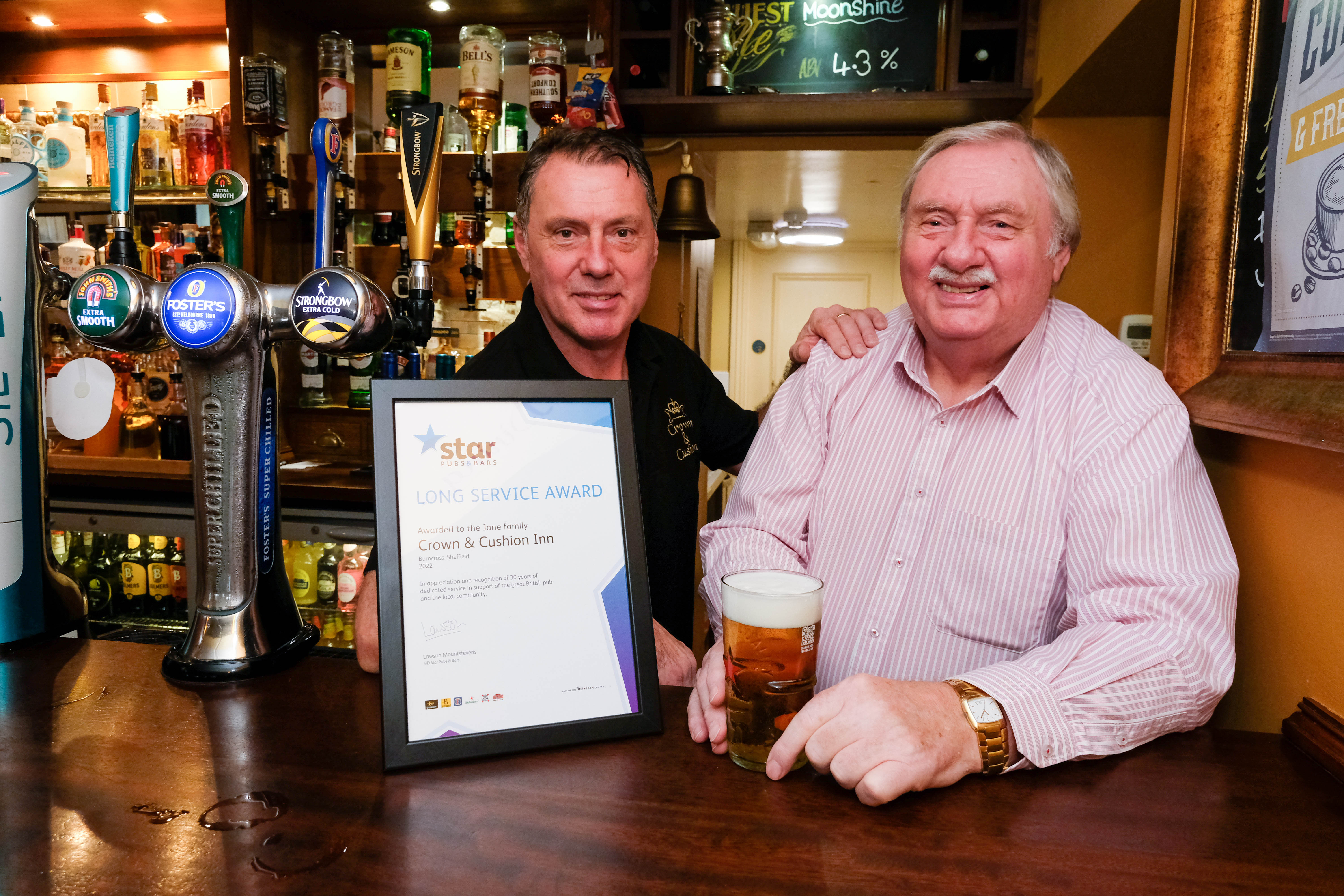 Burncross Publicans Honoured With Prestigious Award